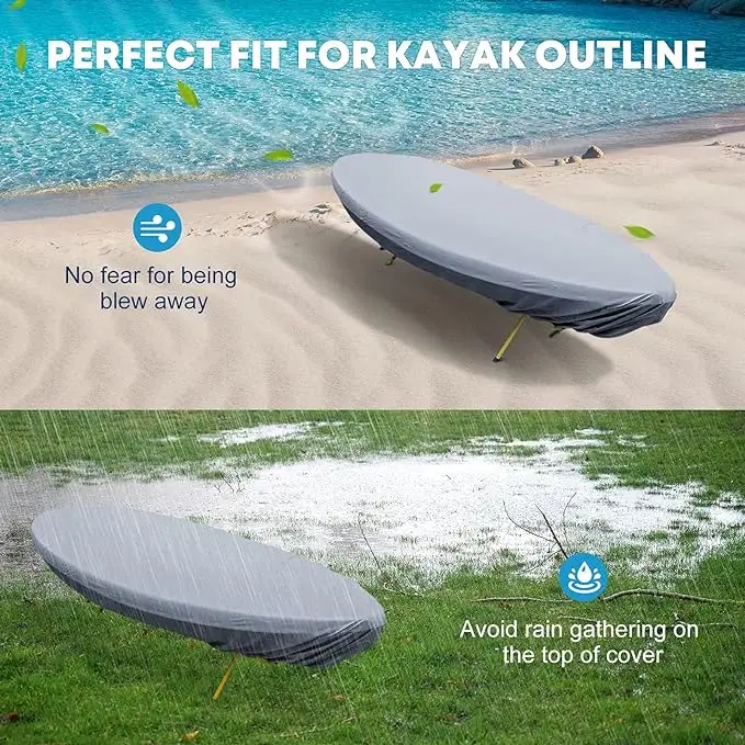 Cubierta de barco UV al aire libre Cubierta de kayak impermeable para todas las estaciones del año