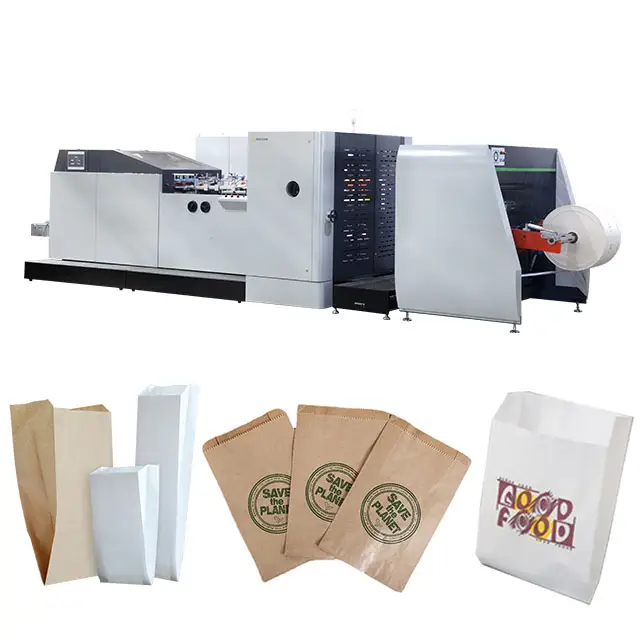 ROKIN BRAND Recycled V bottom Small Budget KFC Fast Food Cookies machinery making paper bags