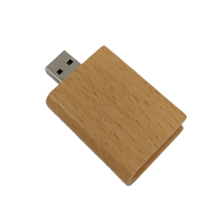 Promosyon hediye özelleştirilmiş ahşap USB Flash sürücü ahşap USB kitap şekli flash sopa sürücü 4gb 8gb 16gb kalem sürücü reklam için