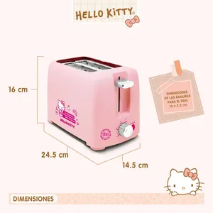 Hello Kitty HK-T2 Điện Màu Hồng Nướng Bánh Mỳ Thép Không Gỉ Nhà Ở Chức Năng Tự Động Cho Nướng Cho Hộ Gia Đình Và Khách Sạn Sử Dụng - Product Image 4