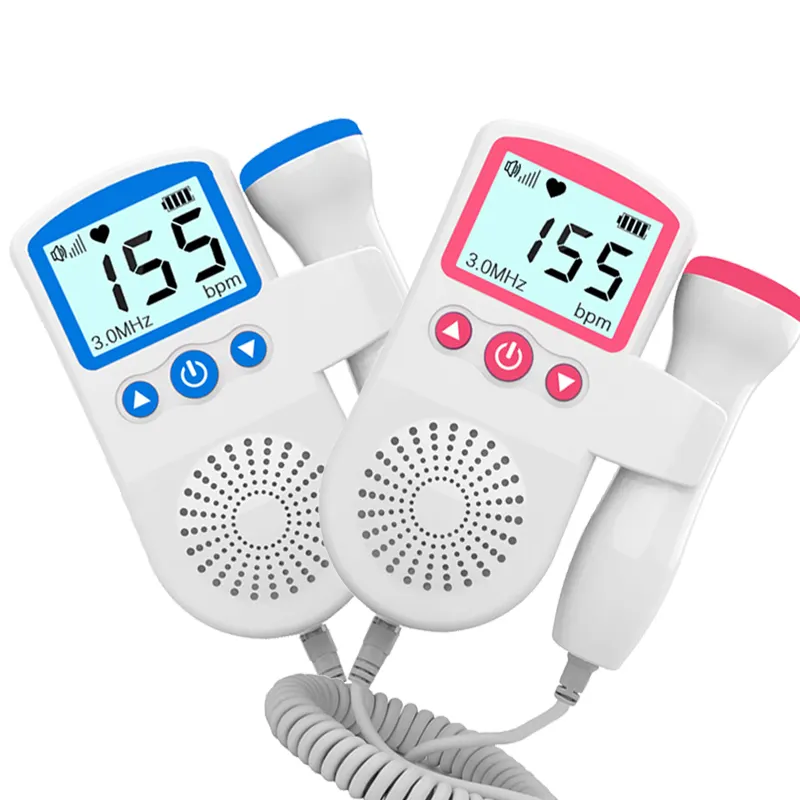 Ctg monitor cardíaco fetal doppler portátil, monitor de batimento cardíaco para bebês, 3.0mhz, mini tamanho, ultrassom fetal