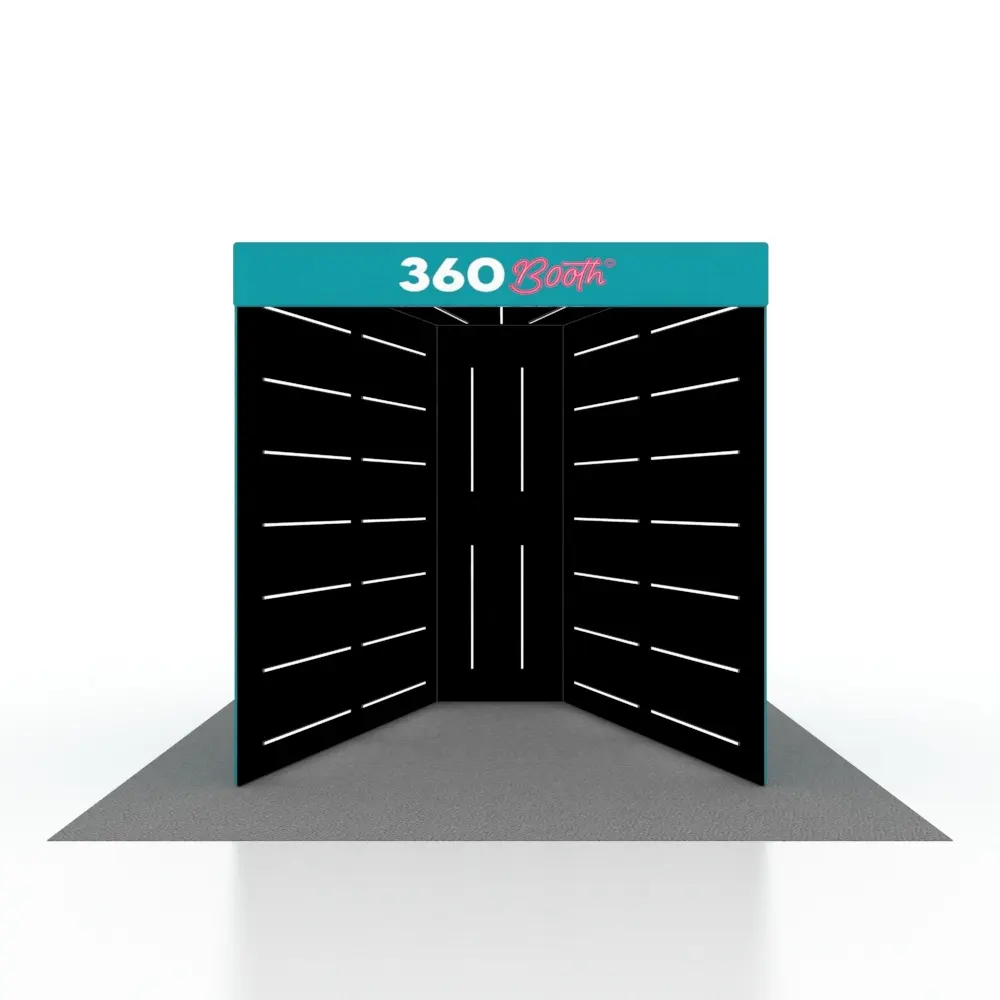 7ft Photobooth Tente Props Fête De Mariage Conception Personnalisée Installation Rapide Vidéo Toile De Fond Stand Affichage LED 360 Photo Booth Enclosure