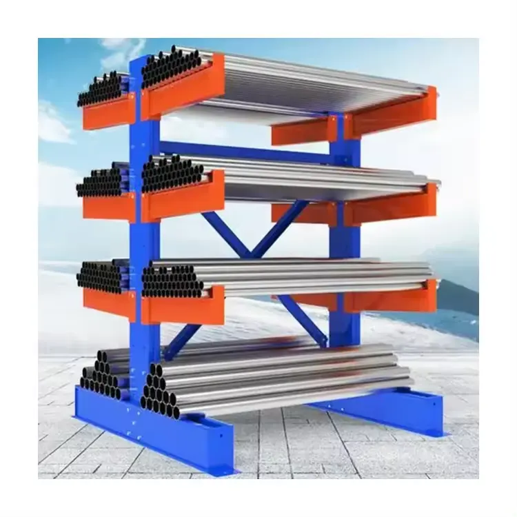Warehouse cantilever racks suitable for steel bar storage cantilever pipe racks wood cantilever racks