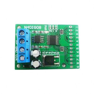 N4DIG08 Módulo controlador de entrada y salida RS485 de 8 canales NPN PNP Placa de control de adquisición de cantidad de interruptor digital N4DIG08 - Product Image 1