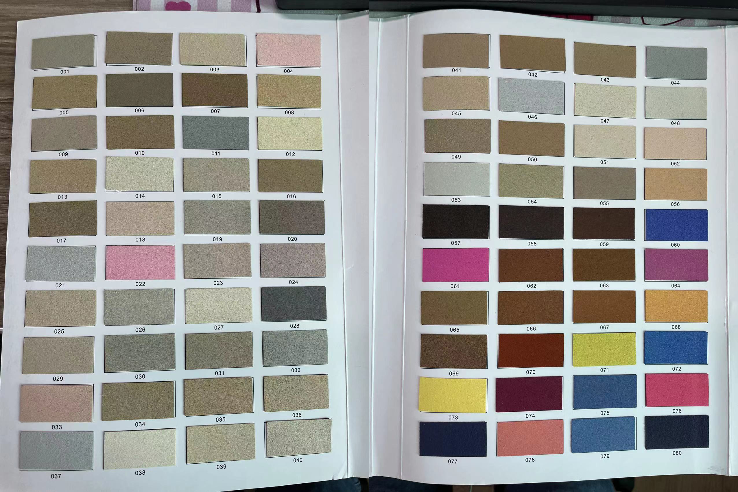 Tableau des couleurs 1