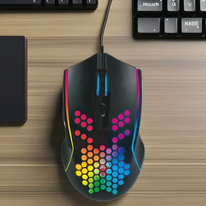 Ergonomisches RGB Benutzer definiertes Logo Kabel gebundene Gaming-Maus mit Hintergrund beleuchtung USB Atmungsaktives Waben design PC-Programmierung Computer anwendungen