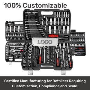 Kelas industri 216 buah alat mekanik profesional Set kotak mekanik dengan kunci pas soket untuk perbaikan otomotif OEM dapat disesuaikan - Product Image 1