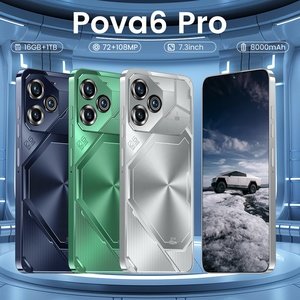 オリジナルPova 6 Pro 16GB + 1テラバイト108MP HDカメラ7.3インチ10コア5GデュアルカードスマートフォンAndroid 13ゲーム携帯電話