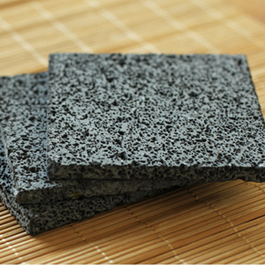 中国制造圆形方形灰色熔岩石定制形状的咖啡和茶饮料杯垫 - Product Image 3