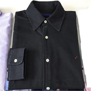 高品质透气纯色男式衬衫休闲领衬衫男式刺绣标志棉衬衫 - Product Image 5