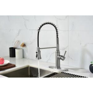 High Quality Single Handle Kitchen Faucet American Ready Stock <strong>Cheap</strong> <strong>Mixer</strong> Taps Sink High Spring Free Pull Drop Shipping - Product Image 6
