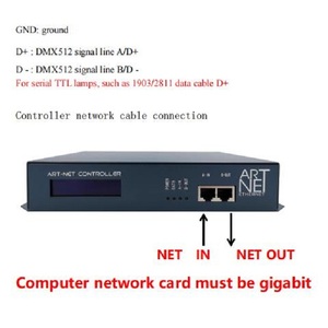 RGBIC RGBWICRGBピクセルアドレス指定可能なLedストリップライトオンラインオフラインDMXマスタースレーブコントロール8ポートArtnetDMX512Ledコントローラー - Product Image 4