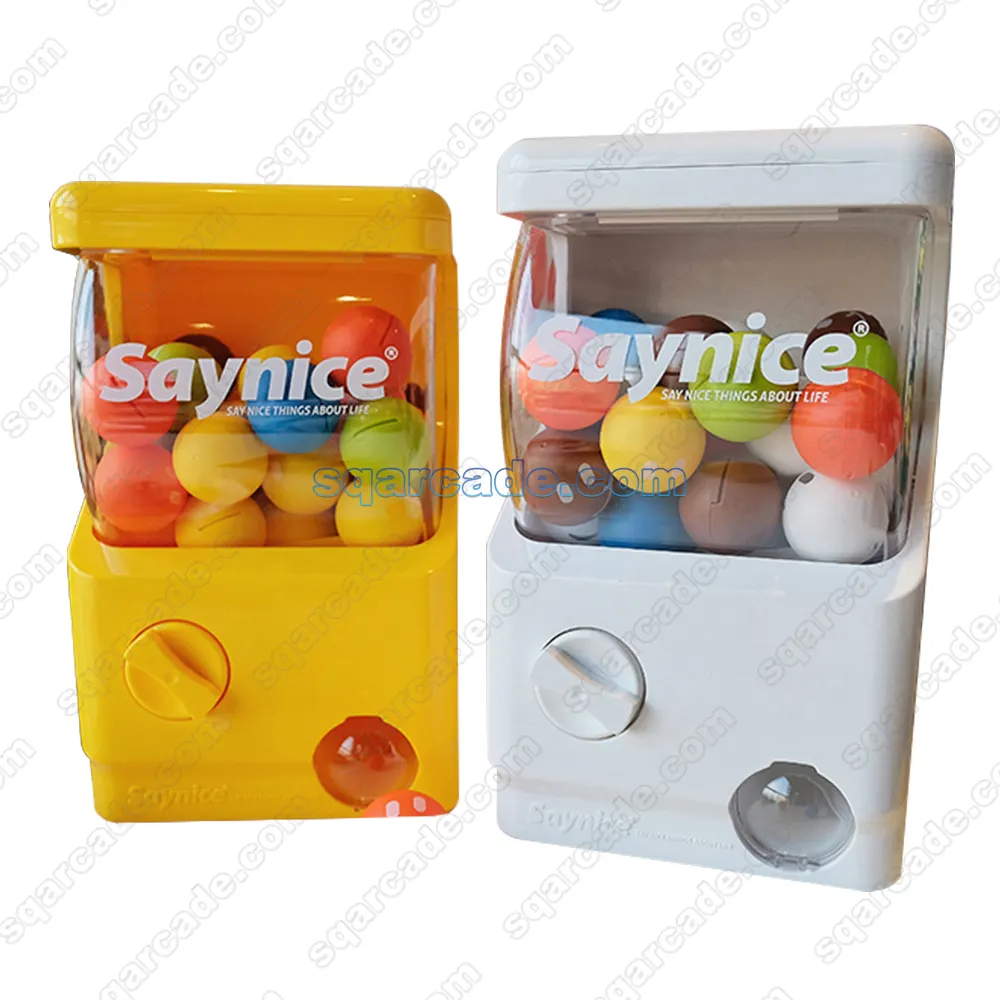 Máquina de venda automática de cápsulas de brinquedo bola saltitante mini cápsulas de café máquina de jogo de doces e chicletes