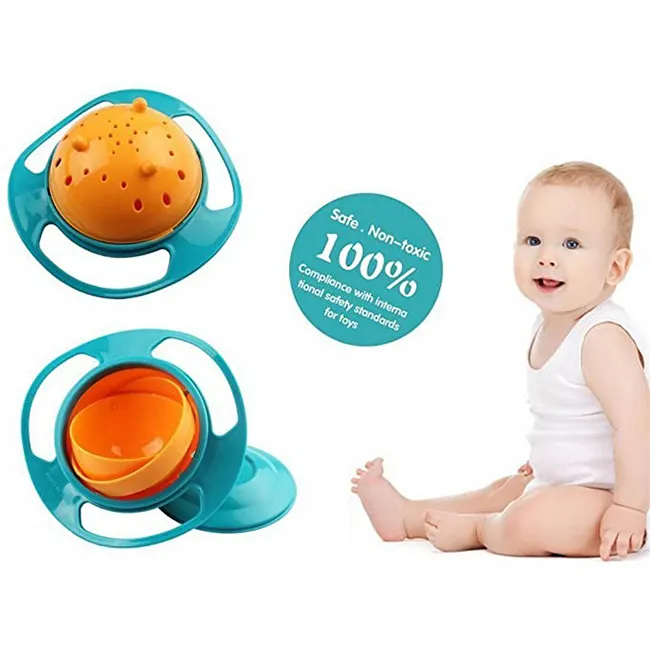 Baby Bowl Baby Feeding Green Support 100% Eco-friendly NO Handle Love To Eat Rich And Lovely Flying Saucer Shape Baby Bowl