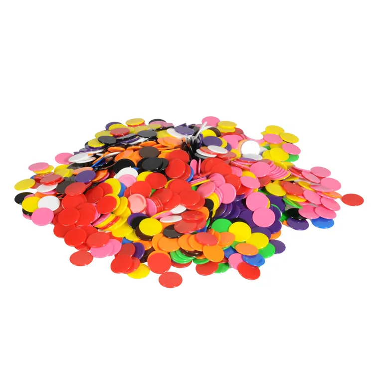 500 pcs 2019 Hot Koop 2.2cm Gekleurde Tellen Chips Tellen Math Speelgoed Educatief Kinderen Speelgoed Voor 3 Jarigen