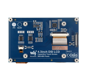 4,3 "QLED DSI Industrial Display Modul 800x480 60Hz mit integrierter Treiber platine für gehärtete Glasscheiben und Dual-LED - Product Image 3