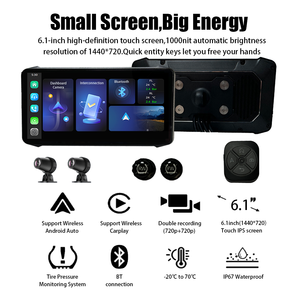 XZX热卖6.1英寸IP67防水全球定位系统摩托车导航带触摸屏安卓自动双模双录音 - Product Image 6