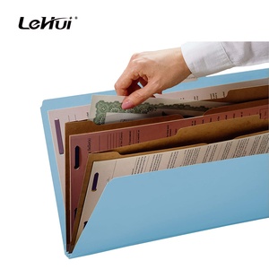 ספק זהב 2 אינץ התרחבות מכתב 2 כיס חוצצים קרטון דחוס סיווג קובץ תיקיית עם מחברים - Product Image 3