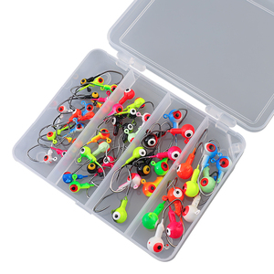 Palmer 50 cái/hộp 157g câu cá đầy màu sắc Jig đầu móc thiết lập câu cá phát sáng móc bán buôn Bionic mắt cá bay móc - Product Image 4