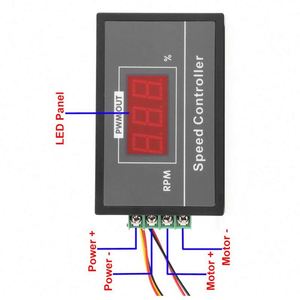 VDC 6-60V 30A Drehzahl PWM Controller Einstellbarer Motor Digitale LED-Anzeige Einstellbarer VDC 6V 12V 24V 48V mit Start-Stopp-Schalter - Product Image 3