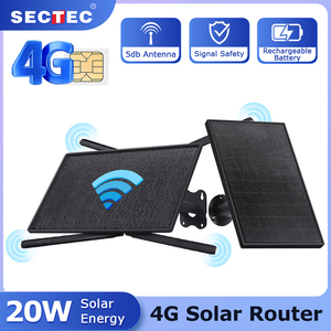 SECTEC 20w太阳能户外4g太阳能路由器5db天线，带电池20100毫安时IP66防水无线路由器 - Product Image 2