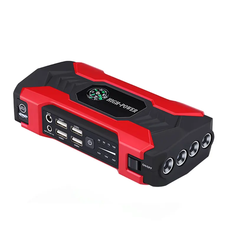 28000mAh 4 USB caricabatterie rapido Jump Starter 12V batteria portatile ad alta potenza per auto Jumper portatile