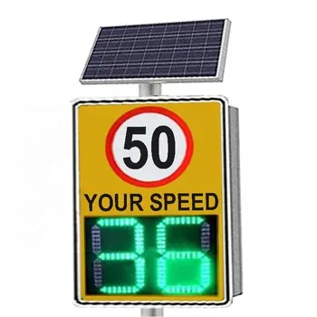 Affichage LED de haute qualité panneaux de signalisation portables vitesse jaune VOTRE détecteur de radar de vitesse solaire panneau limite panneau de vitesse radar