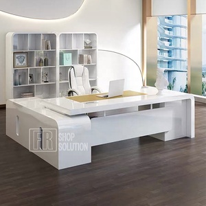 广州老板桌l形电脑桌现代设计办公台桌子抽屉 - Product Image 6