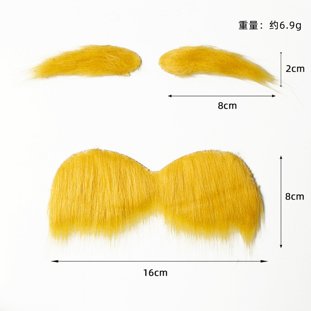 Sourcils orange barbe-type papillon