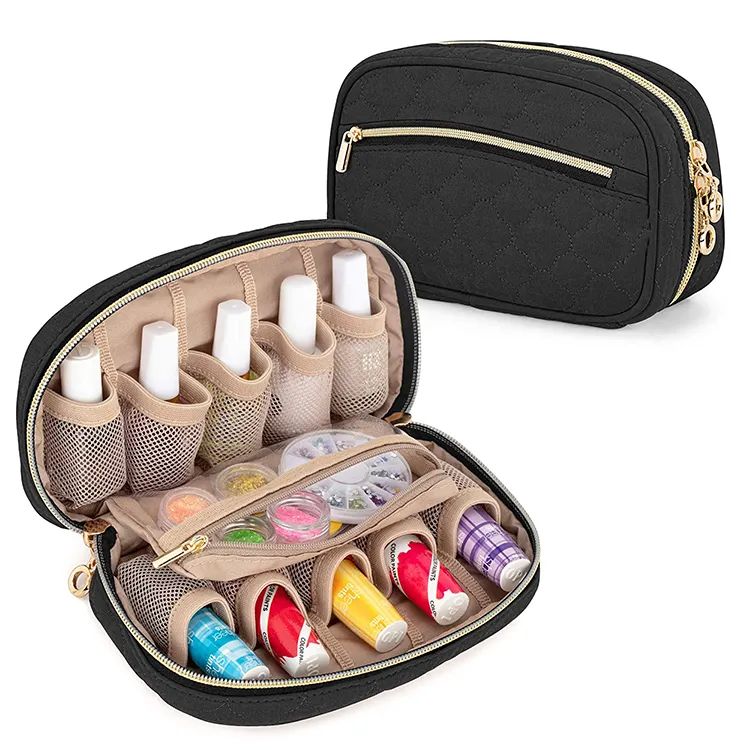 Sac de rangement de voyage cosmétique, valise de marquage multifonctionnelle, sac de rangement de vernis à ongles, support de transport de vernis à ongles, organisateur de manucure 1 pièce