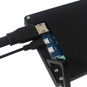 Schermo Touch Screen da 5 pollici 800*480 LCD compatibile HDMI con supporto acrilico per Monitor secondario Raspberry Pi 4 3B arancione Pi PC