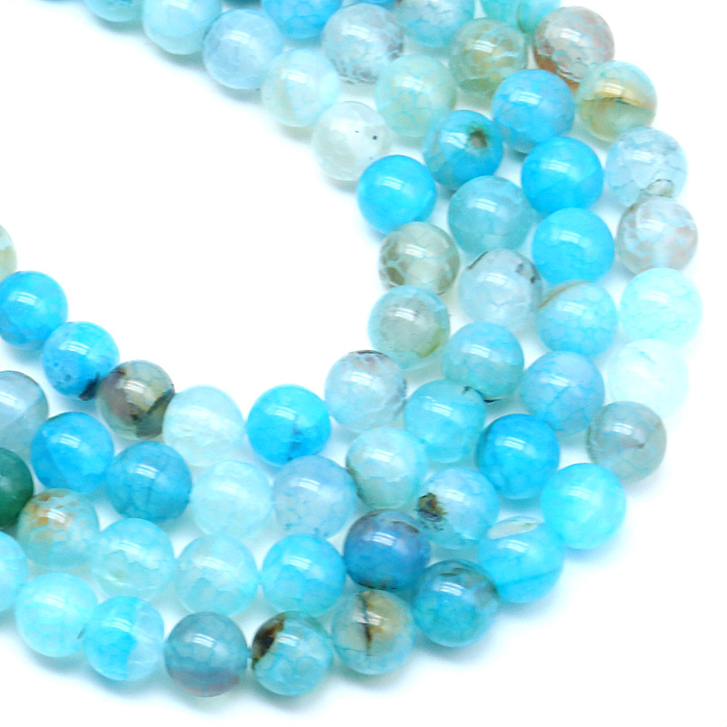 Agate de veines de dragon bleu de mer