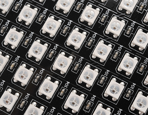 โปรแกรมสีดำ PCB DC 5โวลต์สีเต็มรูปแบบ WS2812 SMD RGB พิกเซลที่มีความยืดหยุ่นหน้าจอ WS2812B นำแสงเมทริกซ์ - Product Image 2