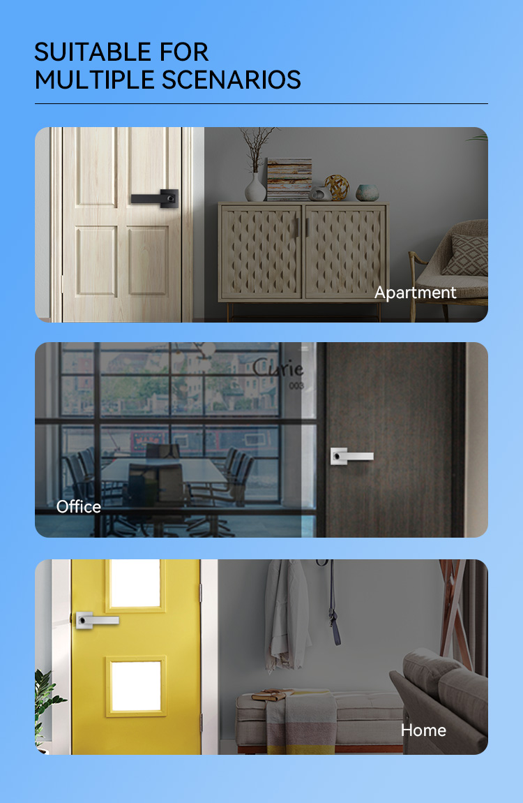 Tediton Security TTlock APP Anti Theft Remote Control Smart Lock Square Fingerprint Door Lock