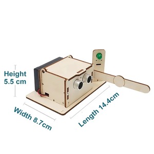 DIY Arduino Kinder Roboter Kit Smart Barrier Gate Stem pädagogische Programmierung intelligentes Lernen Holz spielzeug Robotik für Kinder