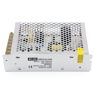 交流100-240v 50/60hz输入Dc 12v 5a 60w Dc输出型电源台式开关电源，用于发光二极管/闭路电视附件