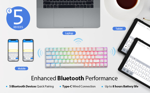 New V2 Game Led Usb Keyboard Royal Kludge RK RK68 <strong>Computer</strong> Gambar Tablets Con Teclado Interactive Games Laptop Desktop Gaming - Product Image 5