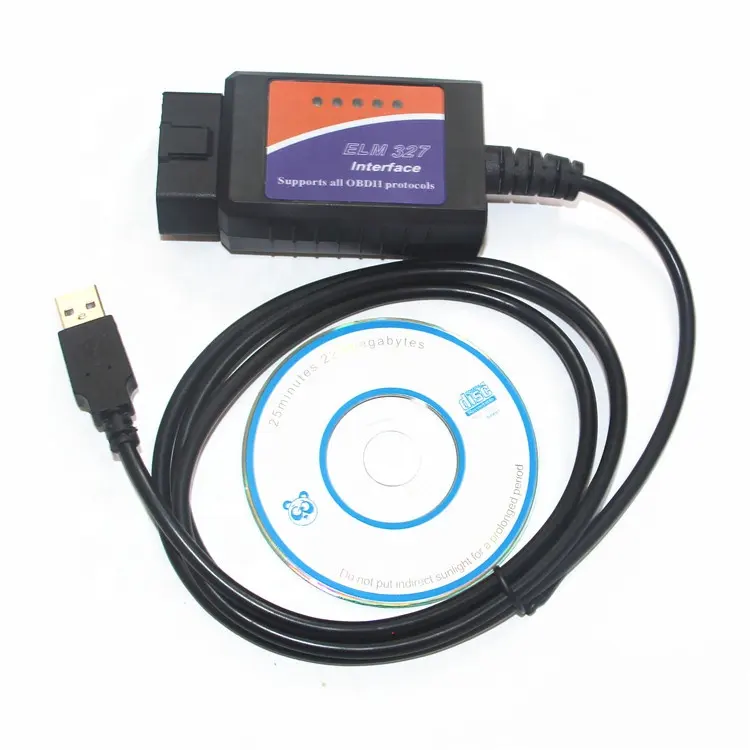 Mobil Masalah Detector Diagnostik Alat ELM327 V1.5 OBD2 Bepergian Komputer Kabel USB