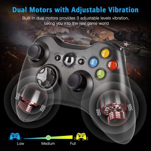 Xbox360コンソール用の2.4Gレシーバージョイスティックとゲームコントローラーを備えたXbox360ワイヤレスゲームパッド - Product Image 6