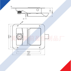 03106S thép không gỉ xe tải bộ phận cơ thể xử lý khóa phần cứng hộp công cụ xử lý khóa - Product Image 4