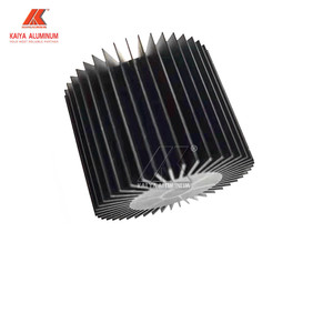 Circular Cob Smd Led Heat Sink <strong>50mm</strong> Round Led Radiator Extruded Aluminium Black <strong>Heatsink</strong> - Product Image 3