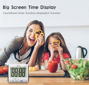 Digitaler Küchen-Timer mit Lautmelder 12/24 Stunden Zeitanzeige Zählen/Abzählen und Stopwatch-Funktion für das Kochen - Product Image 3