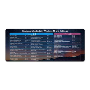 Pr Photoshop PPT WORD EXCEL CAD AI CorelDraw ofis klavye kısayol tuşları baskı Mouse Pad Excel hile sayfası masa pedi - Product Image 1
