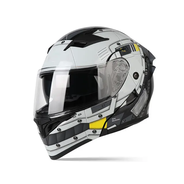 Casque de moto intégral à double objectif à dégagement rapide avec caméra et visière Bluetooth pour toutes les saisons