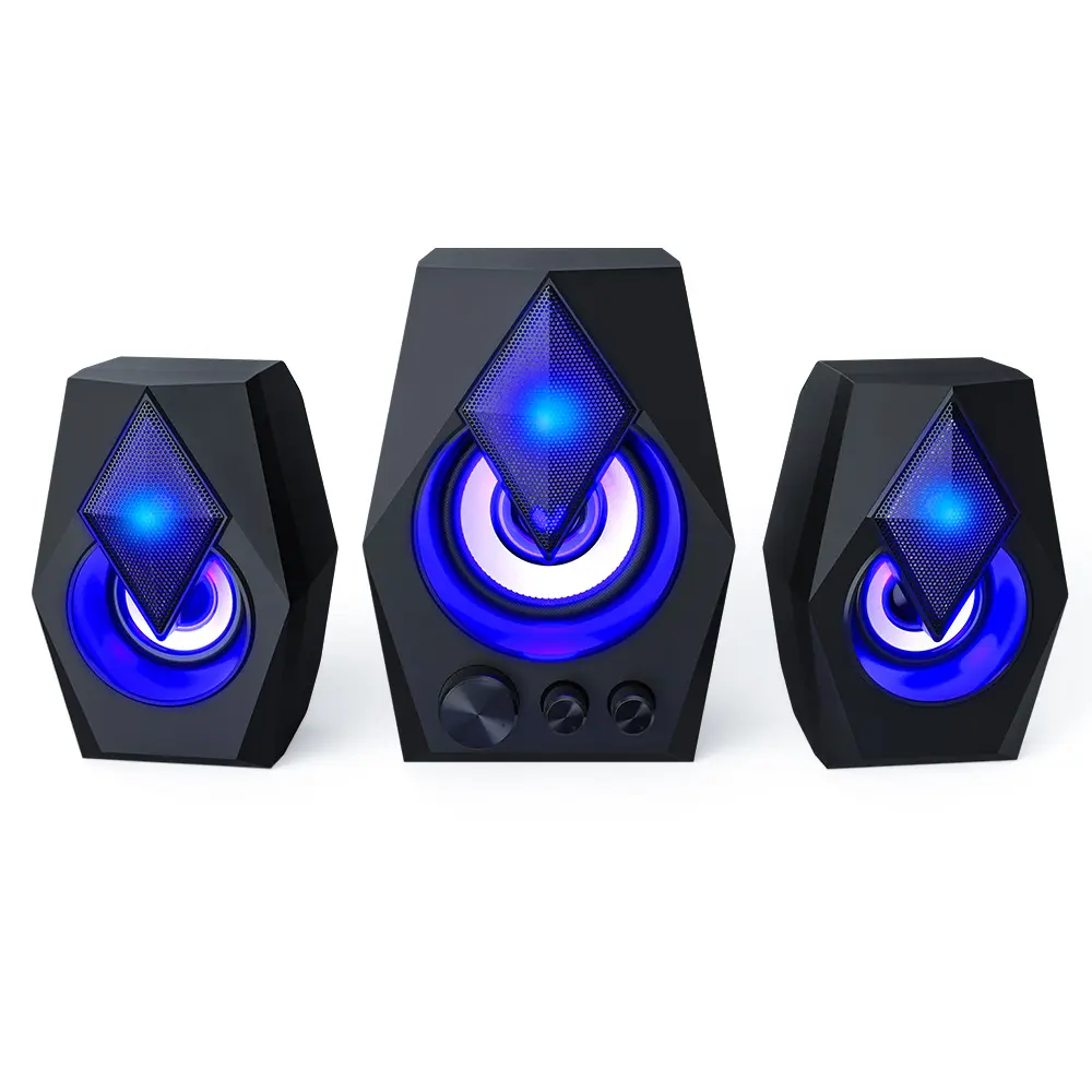 Oem Desktop Computer 2.1 Channel Wired Multimedia Speakers Sound Samenstelling Laptop Mini Usb 2.1 Rgb Gaming Speaker