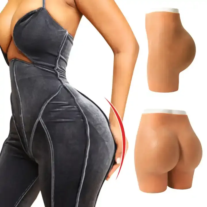 Almofada de silicone para nádegas e quadris, modelador de corpo feminino sexy, artificial marrom escuro, cintura alta, para aumentar as nádegas