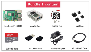 Nuevo Raspberry Pi 4 Modelo B 2GB/4 GB/8GB RAM + Funda + Ventilador + Disipador de calor + Adaptador de corriente + Tarjeta SD de 32/64 GB + Micro Cable para RPI 4B - Product Image 2