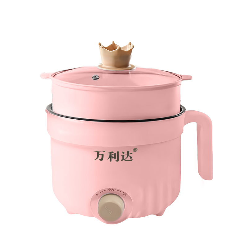 Pink-PP Steamer(Non-stick/Stainless steel inner pot)