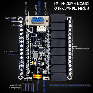 PLC scheda di controllo industriale FX1N-20MR DC10-28V PLC controllore logico programmabile relè di ritardo del modulo di personalizzazione - Product Image 2