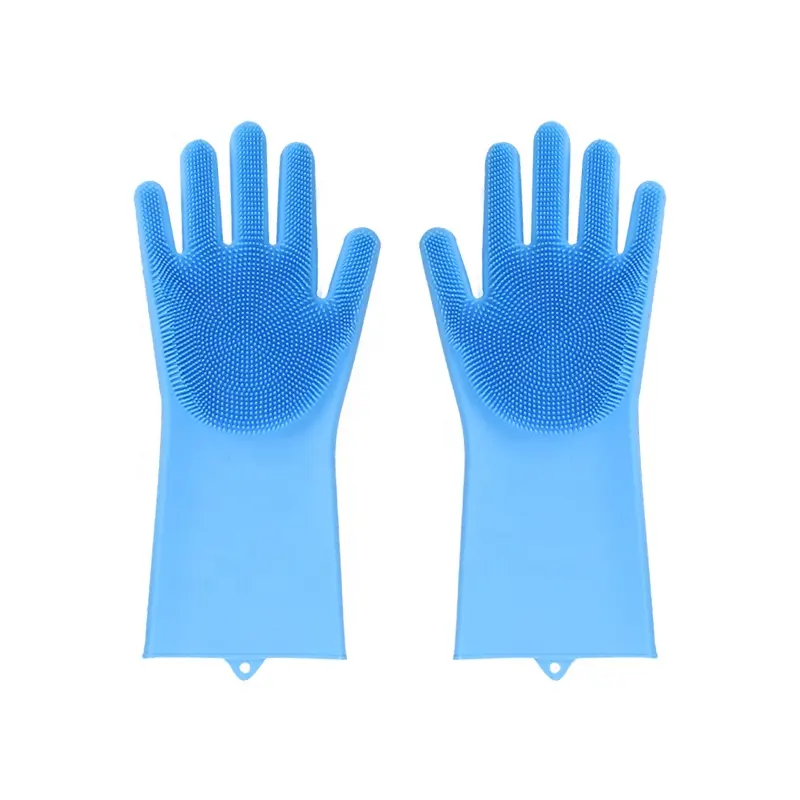 キッチン食器洗い機指先手袋シリコンクリーニングスクラバー食器洗いスポンジ手袋